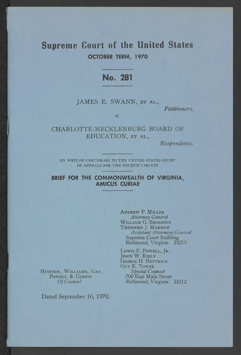 Brief for the Commonwealth of Virginia, Amicus Curiae preview