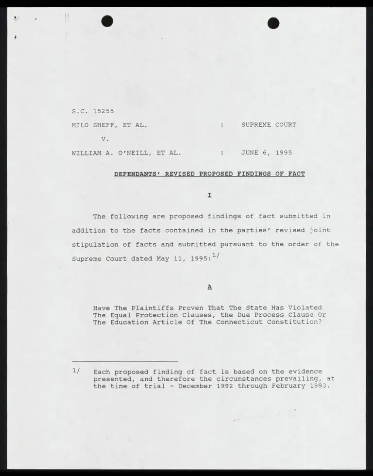 Defendants' Revised Proposed Findings of Fact preview