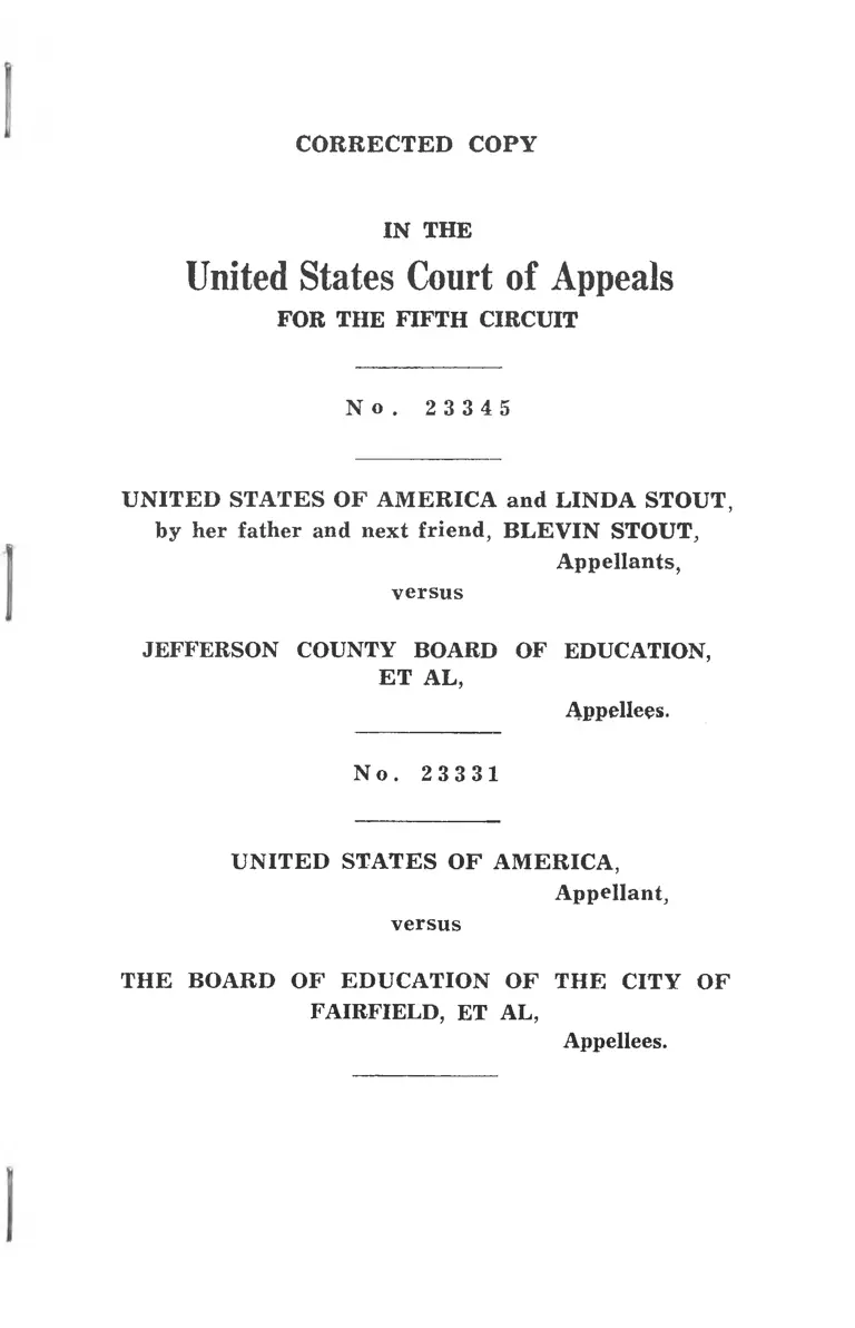 United States v. Jefferson County Board of Education Opinion preview