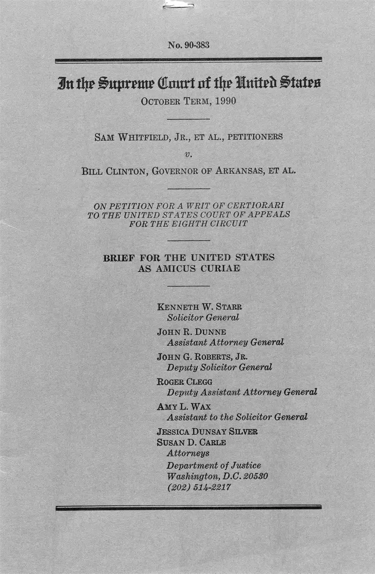 Whitfield v. Clinton Brief Amicus Curiae preview