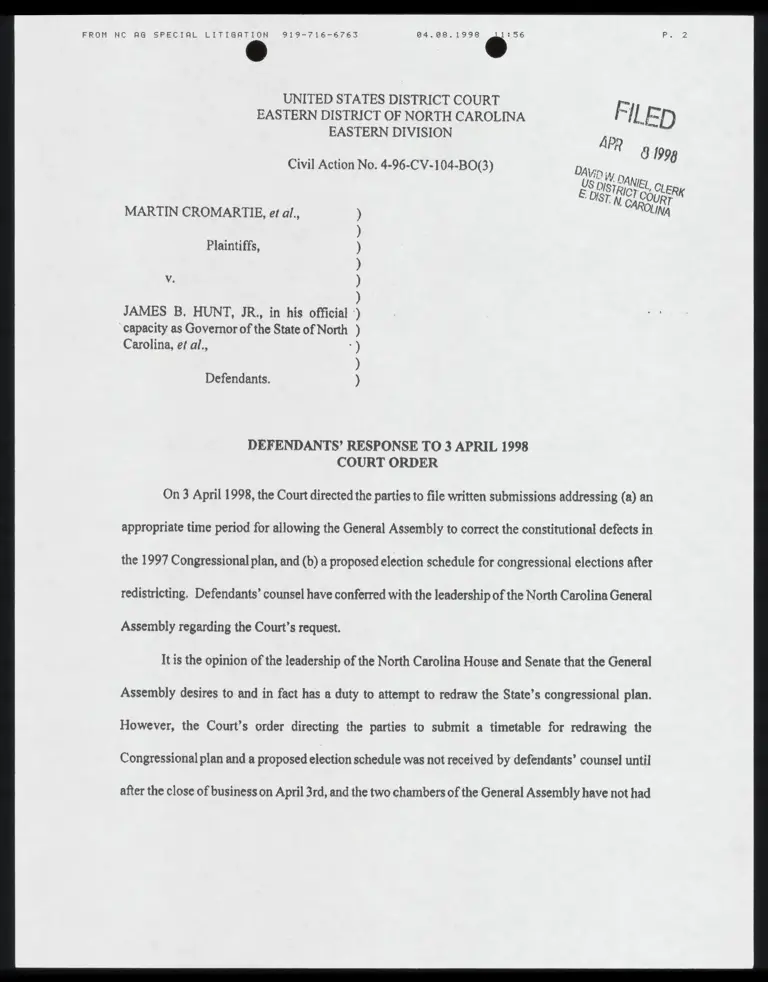 Defendants’ Response to Court Order preview