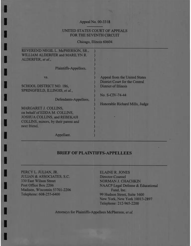 McPherson v. School District No. 186 Brief of Plaintiffs-Appellees preview