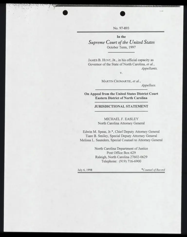 Appellants' Jurisdictional Statement preview