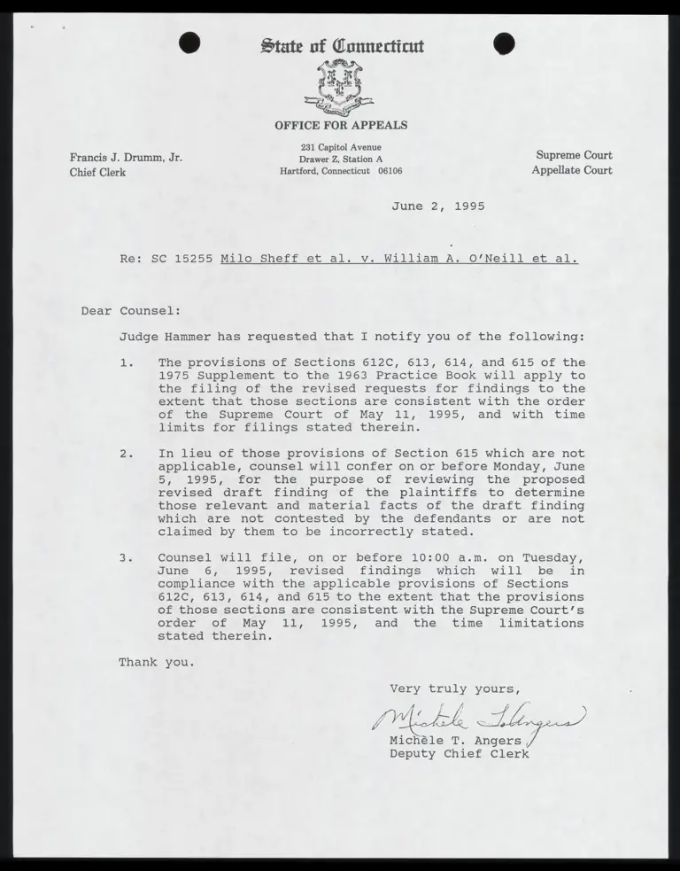 Letter from Court to Counsel RE: Notifications from Judge Hammer preview