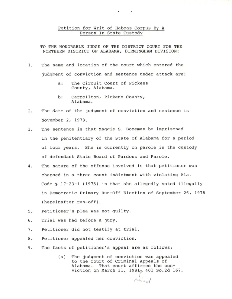 Knopf Draft of Petition for a Writ of Habeas Corpus by a Person in State Custody 7 preview