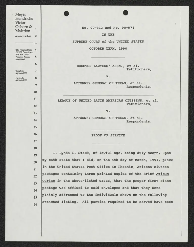 Proof of Service; Motion for Leave to File Brief and Amicus Brief of the American Judicature Society preview