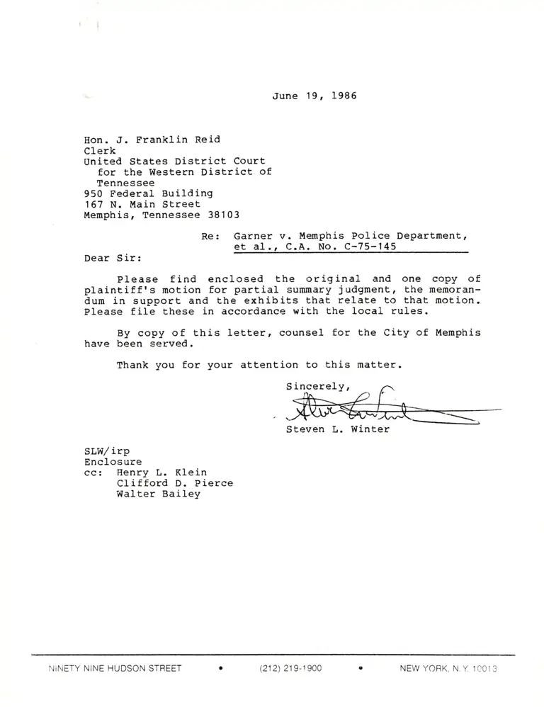 Plaintiff's Motion for Partial Summary Judgment on the Question of Liability; Memorandum of Law in Support preview