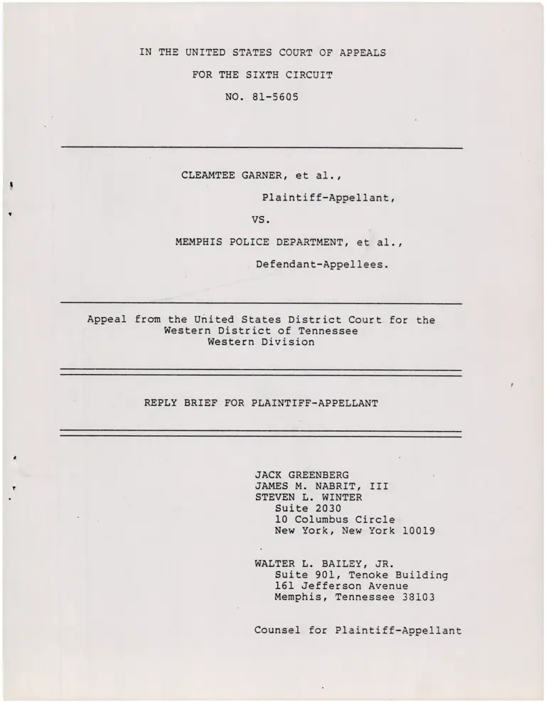 Reply Brief for Plaintiff-Appellant preview