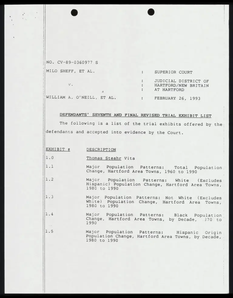 Defendants' Seventh and Final Revised Trial Exhibit List preview