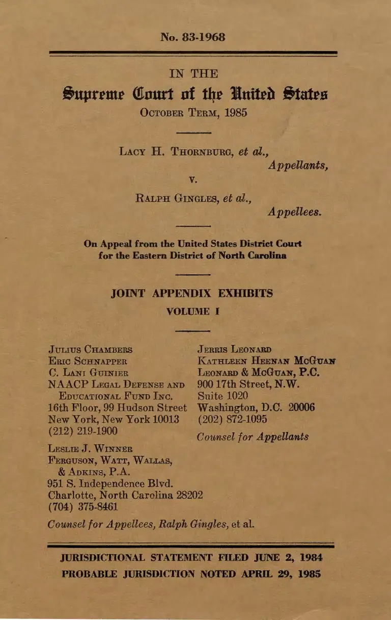 Joint Appendix Exhibits Volume I preview