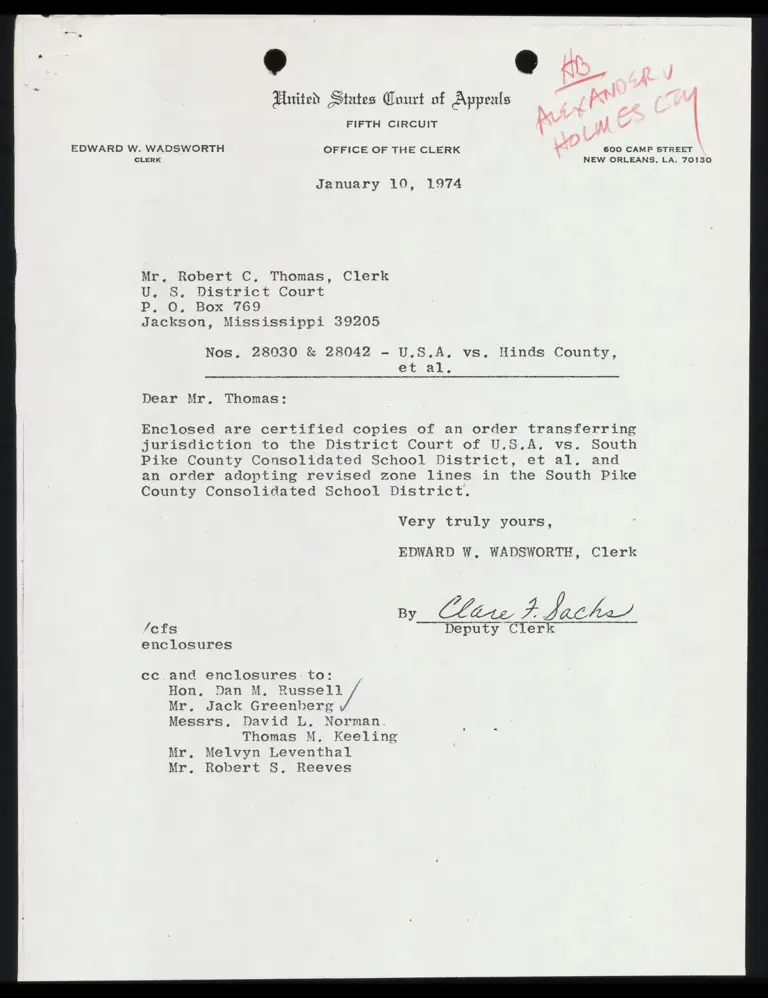 Order Transferring South Pike County Case preview