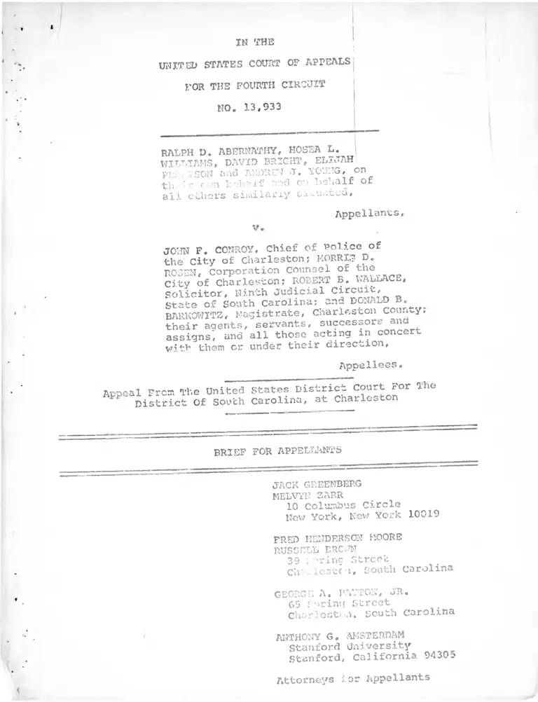 Abernathy v. Conroy Brief for Appellants preview