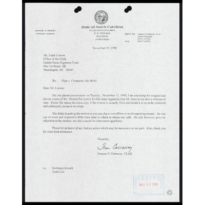 Motion For Leave To File Joint Appendix Out Of Time With Cover Letter preview