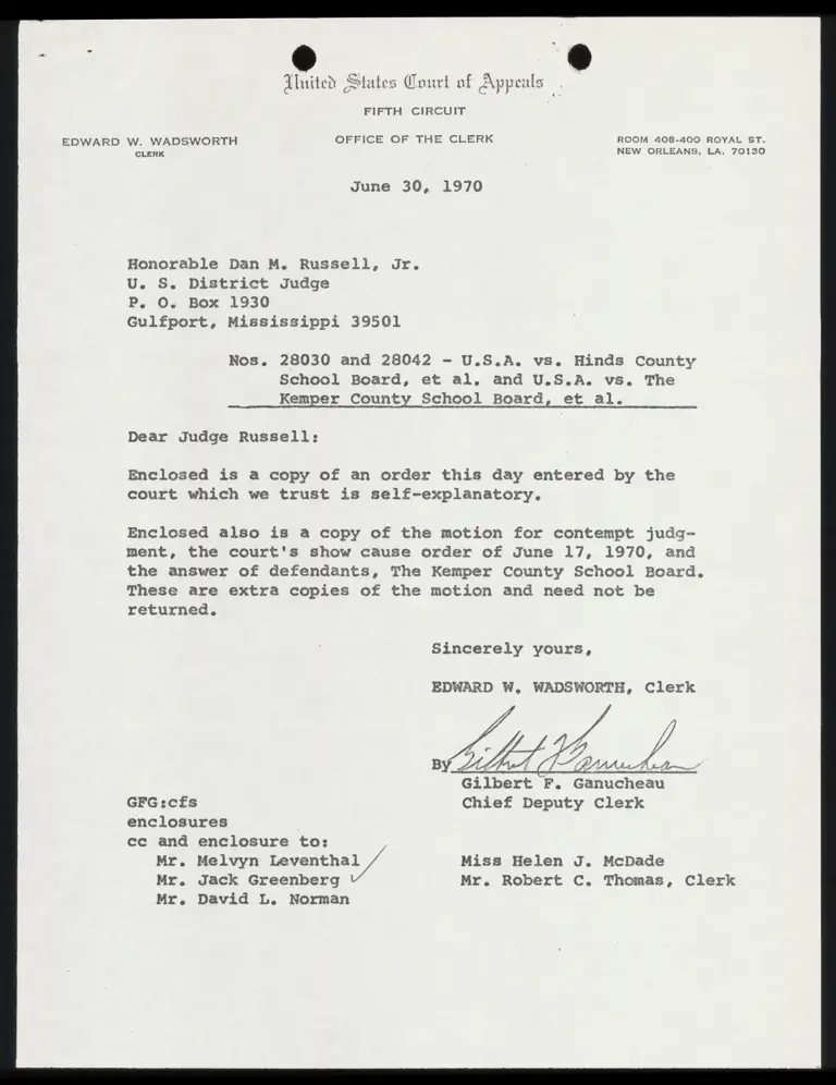 United States v. Kemper County Order Adjudging Civil Contempt preview
