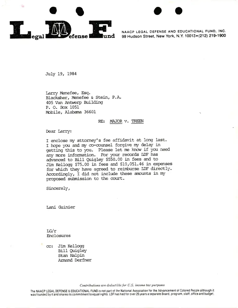 L.G. sent L. Menefee attorney's fees affidavit preview