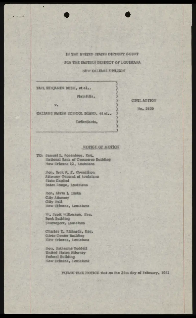 Notice of Motion preview