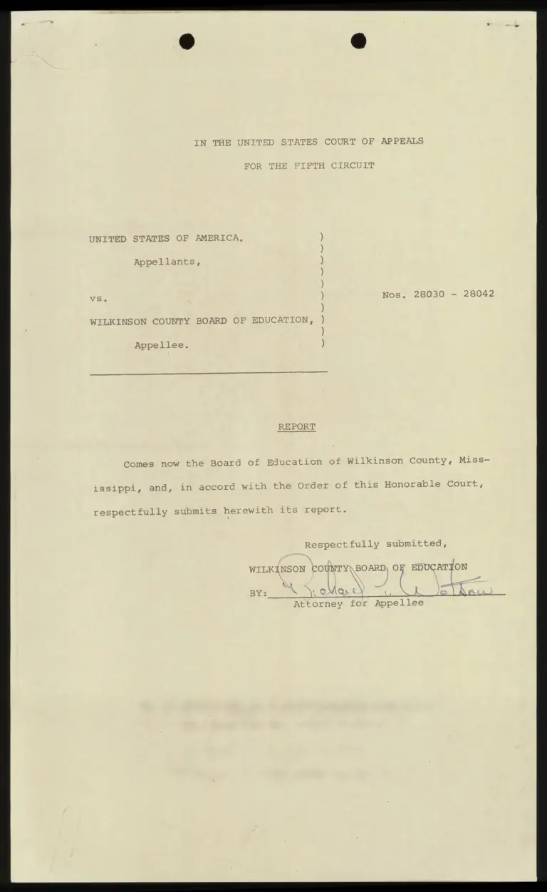 Report of the Wilkinson County Board of Education preview