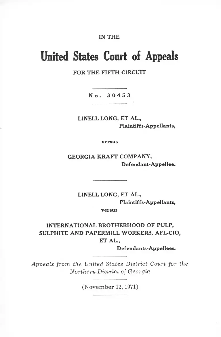 Long v. Georgia Kraft Company Opinion preview