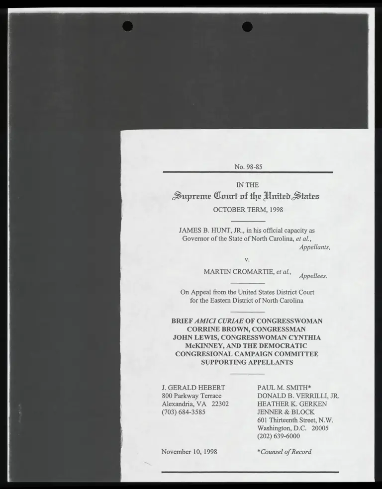 Brief Amici Curiae of Congresspersons' Supporting Appellants preview