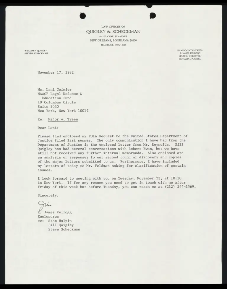 Correspondence from Kellogg to Guinier preview