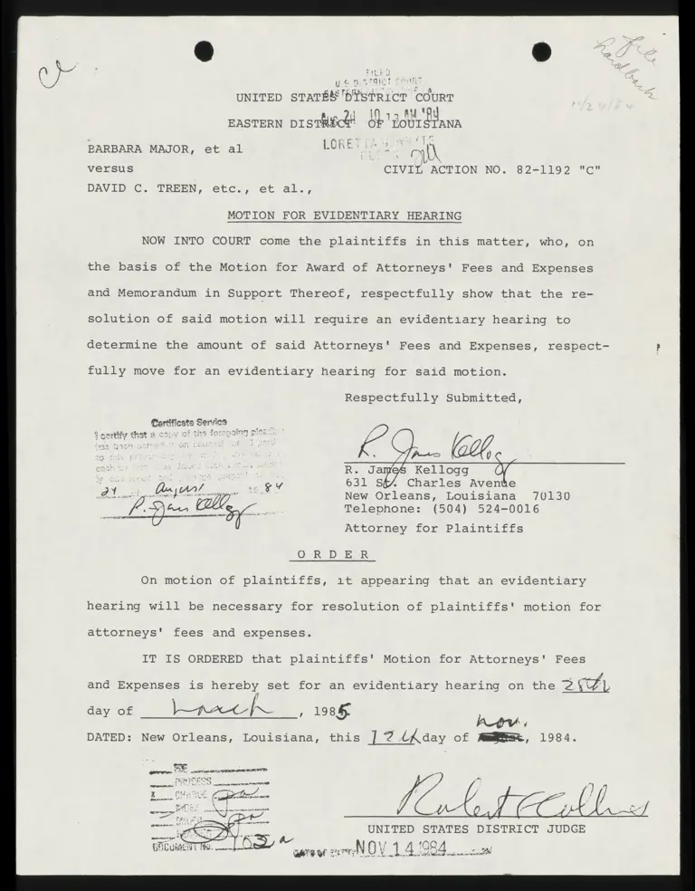 Motion for Evidentiary Hearing preview