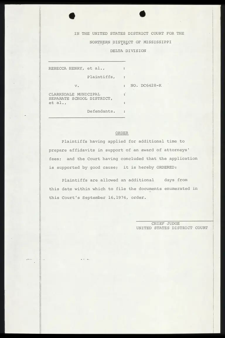 Order for Additional Time preview