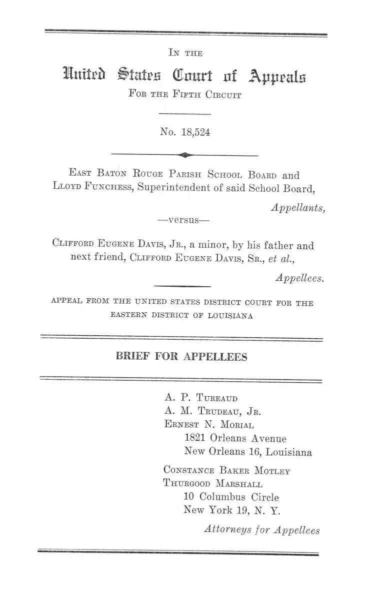 East Baton Rouge Parish School Board v. Davis Brief for Appellees preview