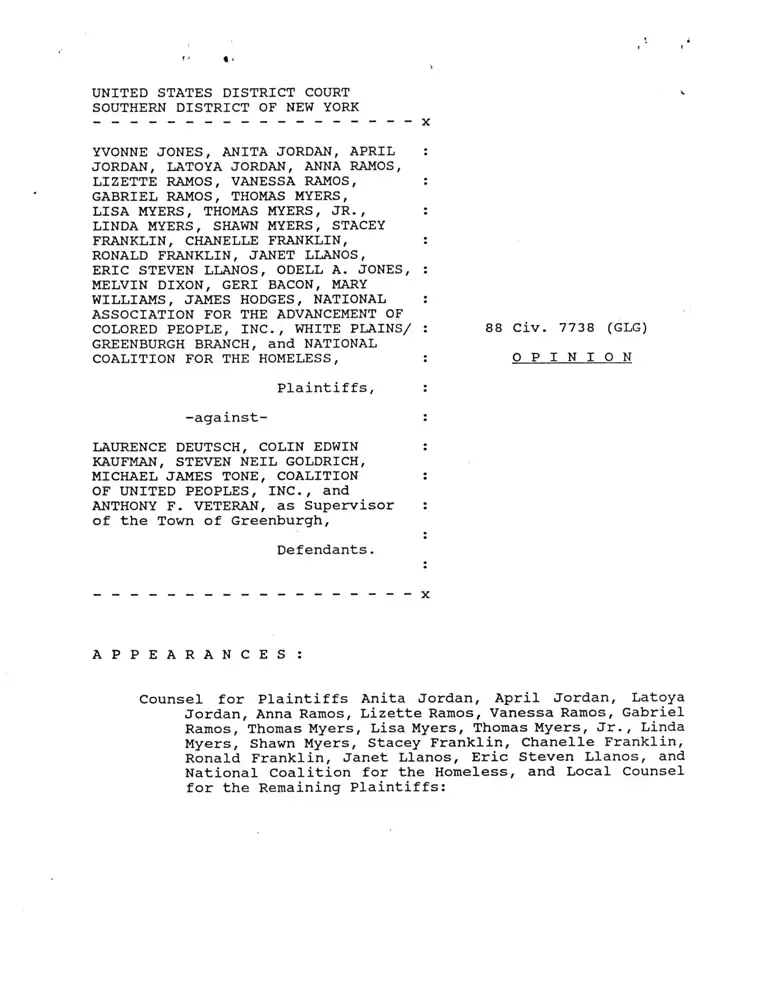 Jones v. Deutsch Opinion preview