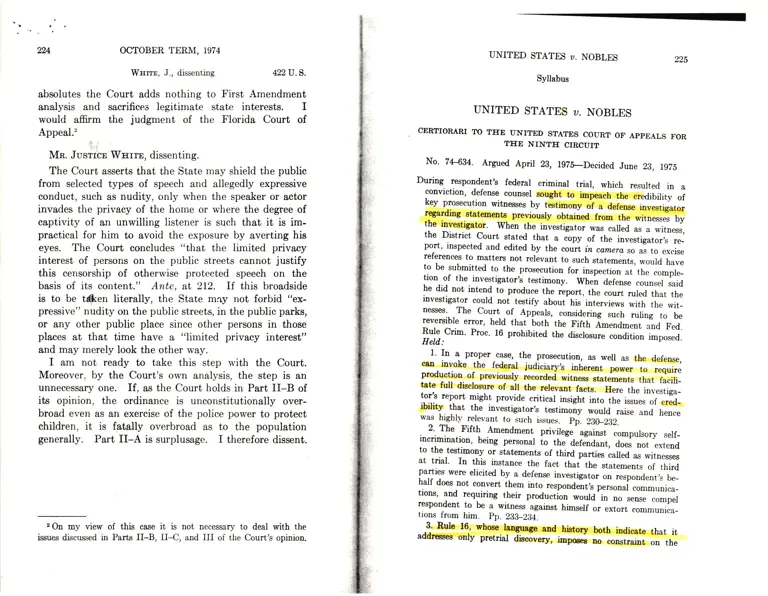 United States v. Nobles Court Opinion preview