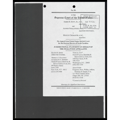 Jurisdictional Statement on Behalf of the Smallwood Appellants preview