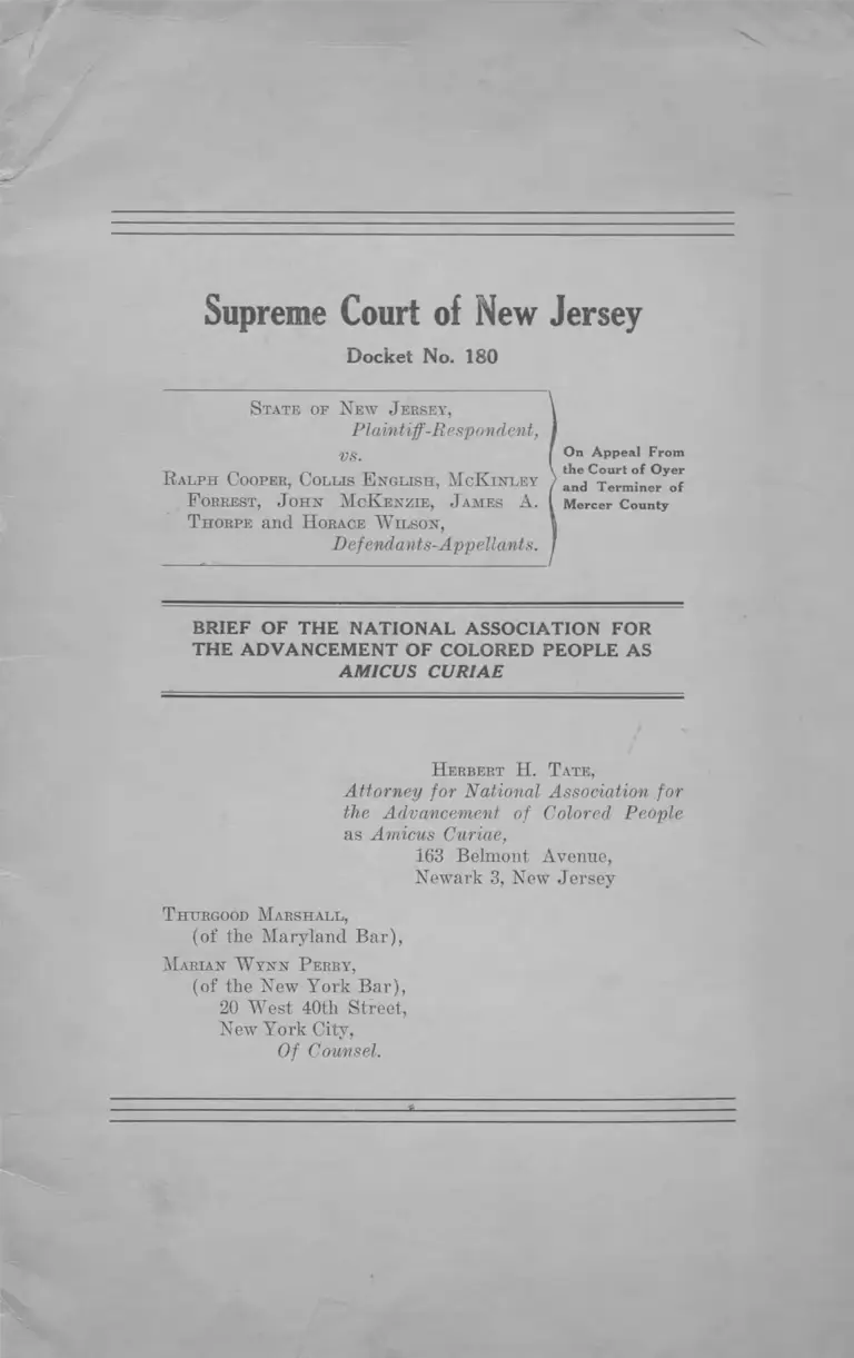 New Jersey v. Cooper Brief Amicus Curiae preview