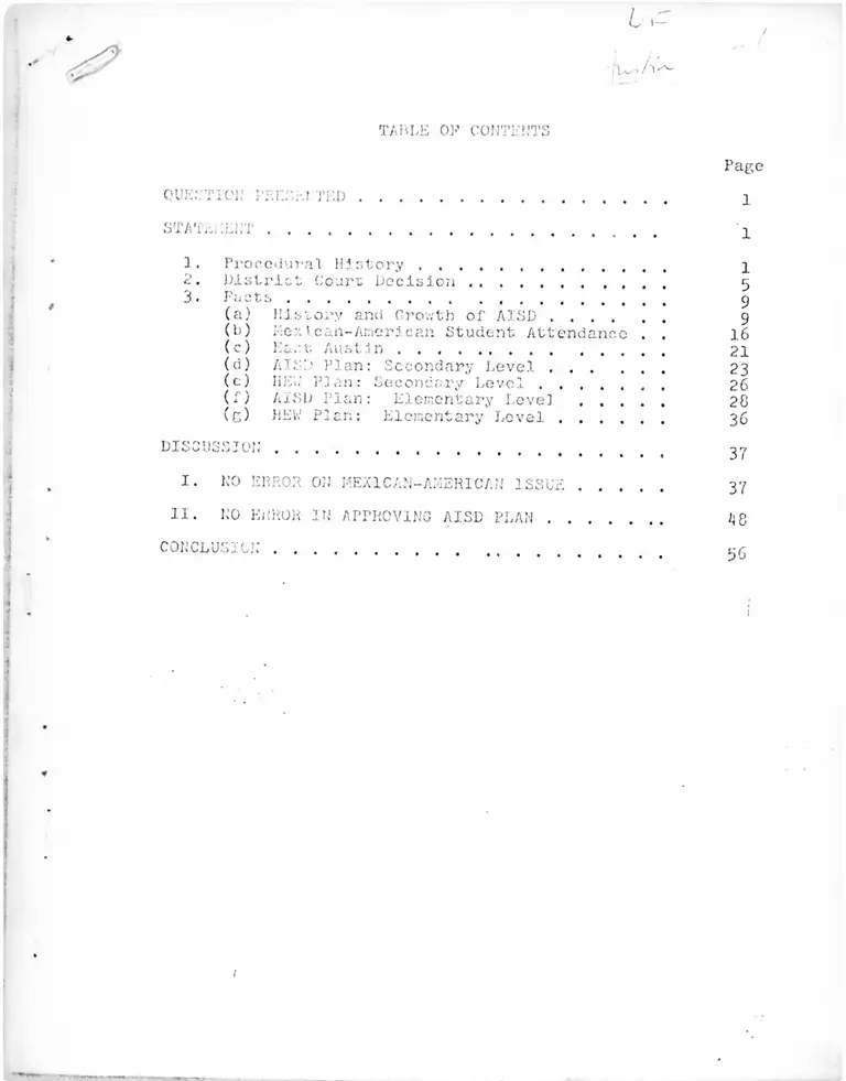United States v. Texas Education Agency (Austin Independent School District) Brief for Defendants-Appellees preview