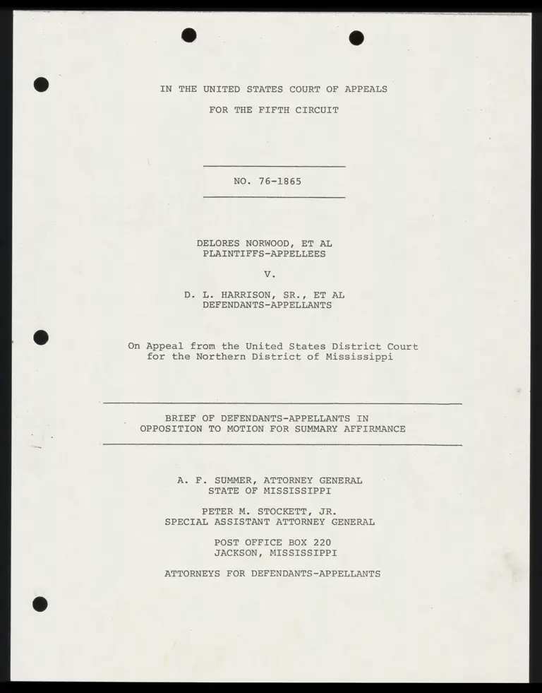 Brief of Defendants-Appellants in Opposition to Motion for Summary Affirmance preview