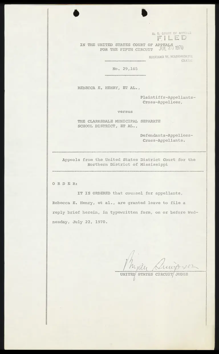 Order for Leave to File preview