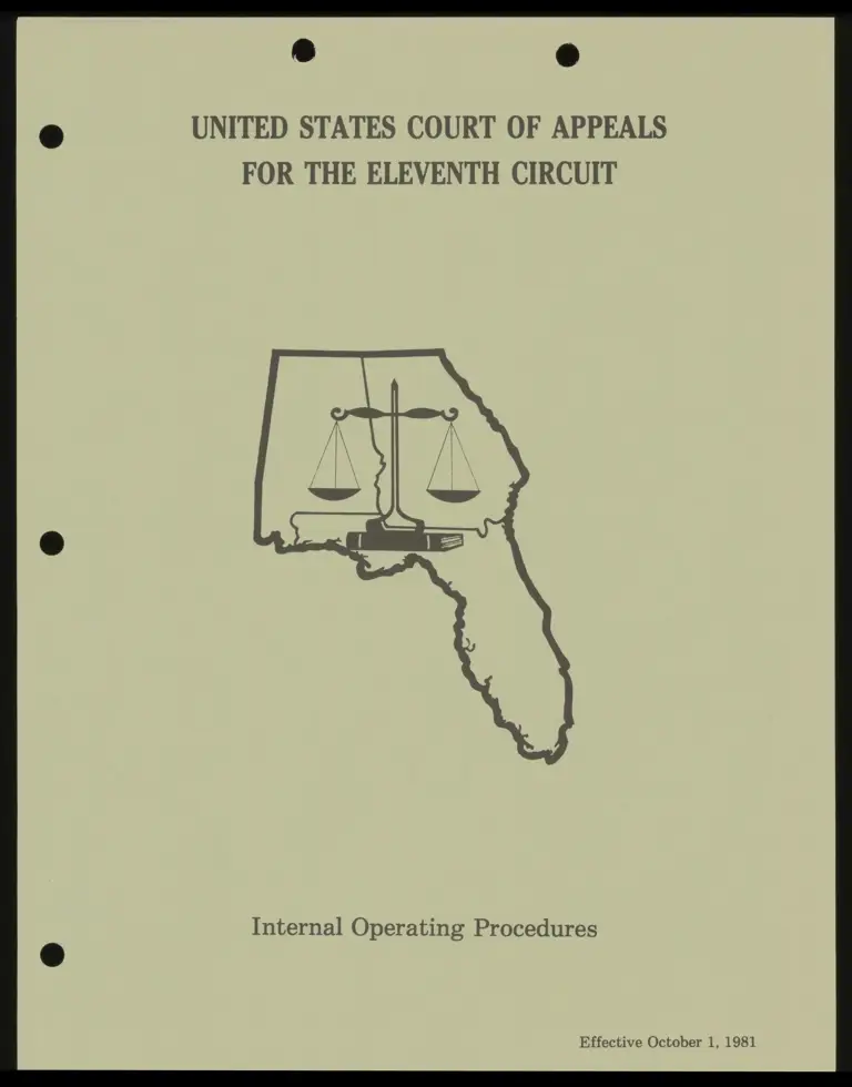 Internal Operating Procedures of the U.S. Court of Appeals for the Eleventh Circuit preview