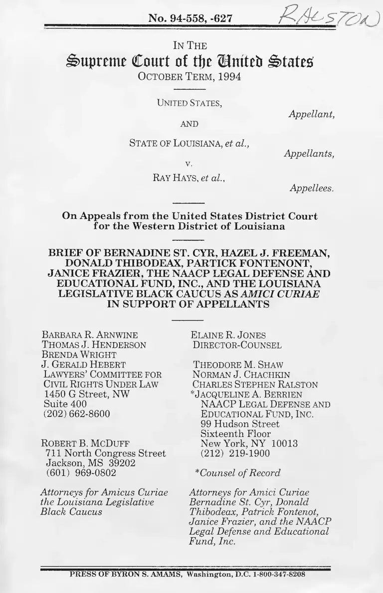 United States v. Hays Brief Amici Curiae in Support of Appellants preview