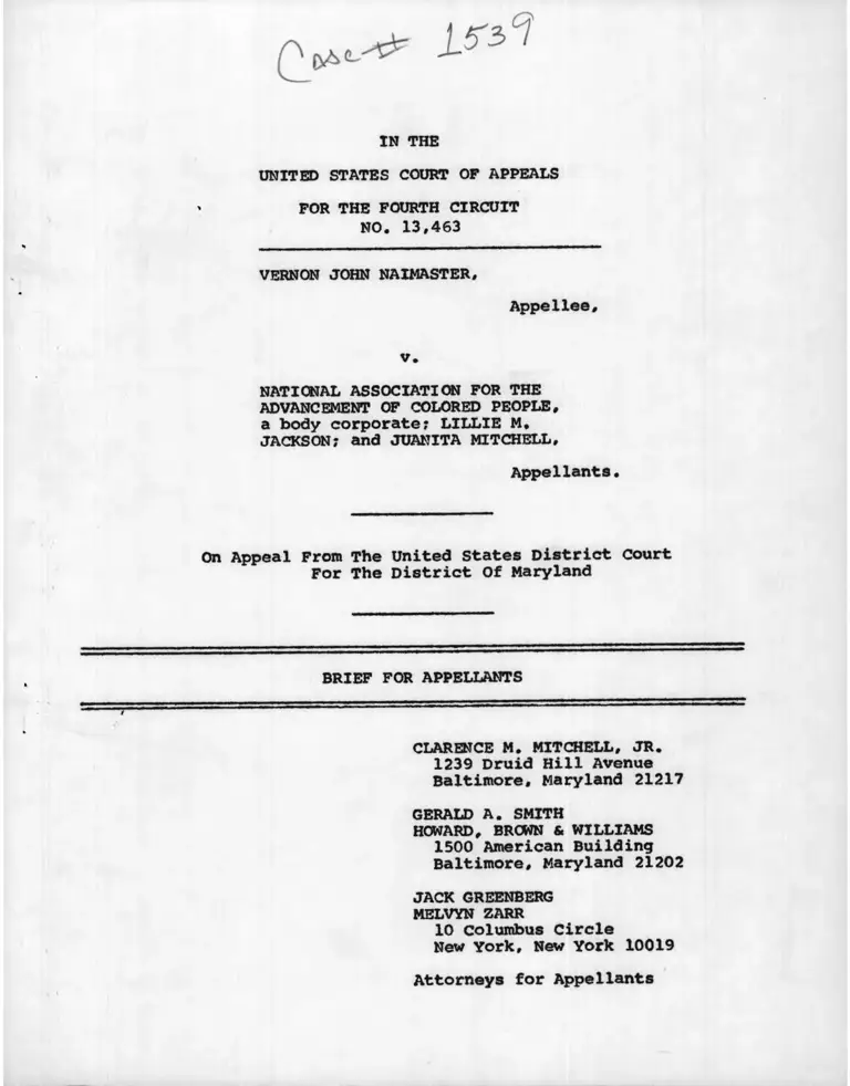 Naimaster v. NAACP Brief for Appellants preview
