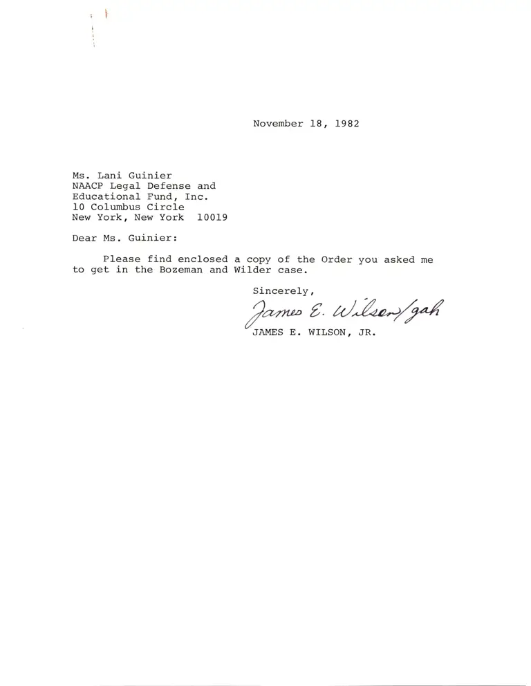Correspondence from Wilson to Guinier preview