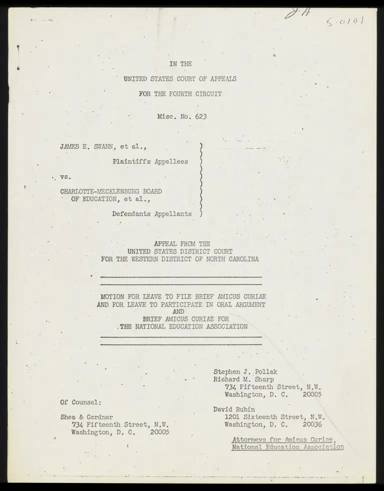 Motion for Leave to File and Participate in Oral Argument and Amicus Brief for the National Education Association preview