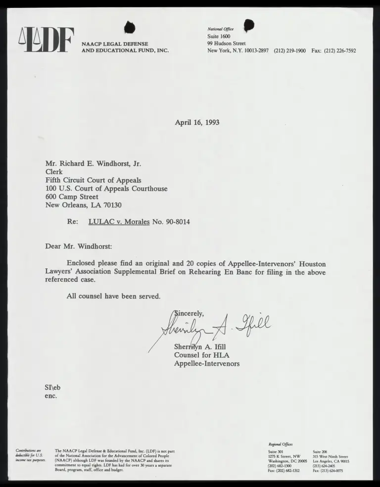 Supplemental Brief on Rehearing En Banc of Plaintiff-Intervenor-Appellees Houston Lawyers' Association preview