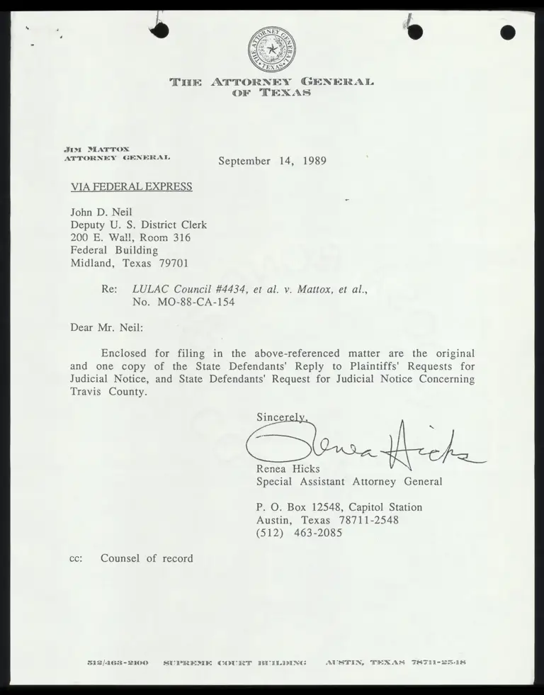 State Defendants' Reply to Plaintiffs' Requests for Judicial Notice and Request for Judicial Notice Concerning Travis County preview