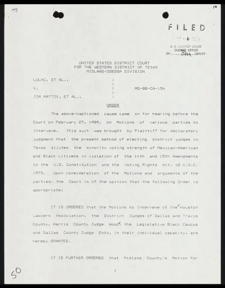 Order Granting Intervenor Motions preview