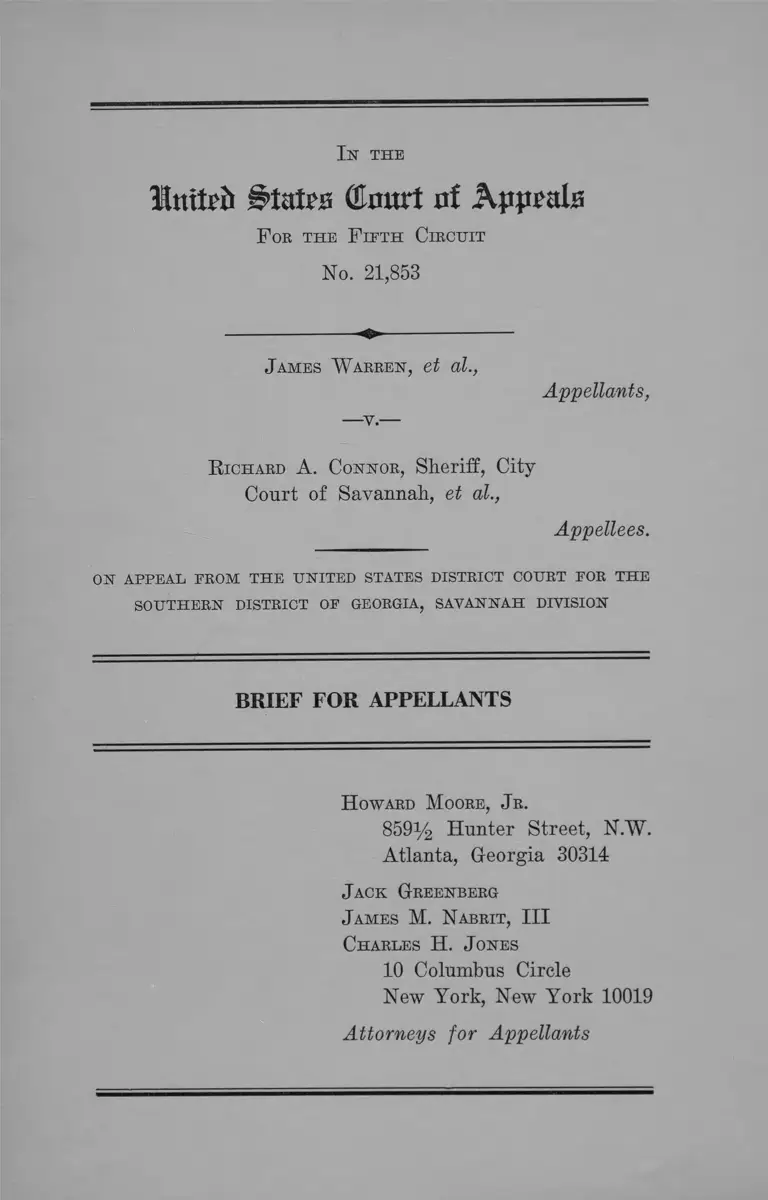 Warren v. Connor Brief for Appellants preview