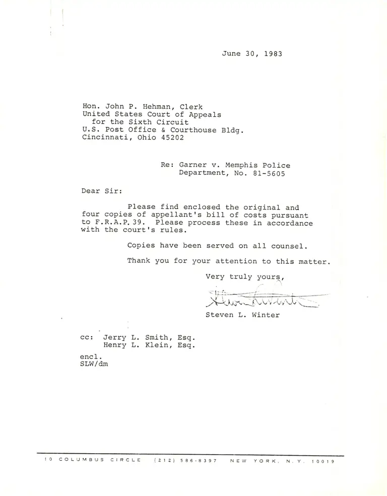 Bill of Costs preview