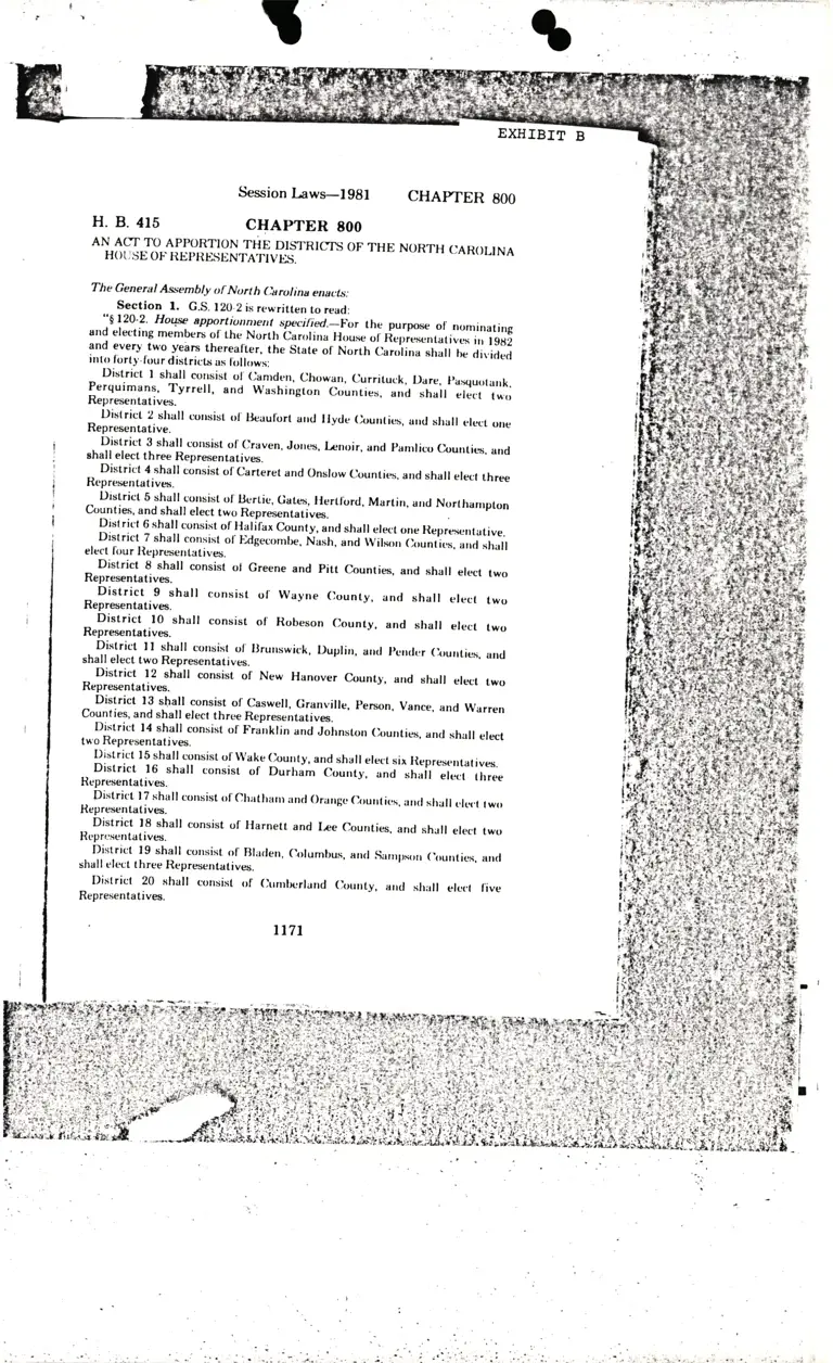 Legal Research on Session Laws - 1981, Chapter 800 preview