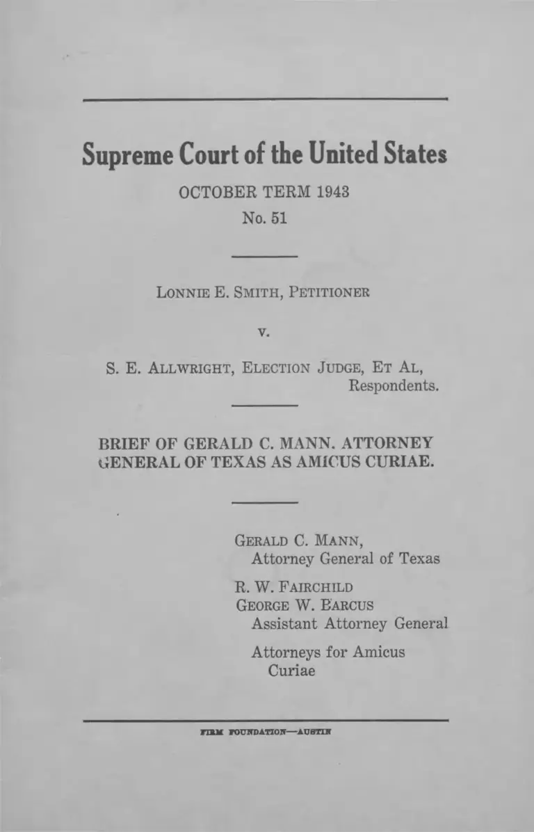Smith v Allwright Brief Amicus Curiae preview