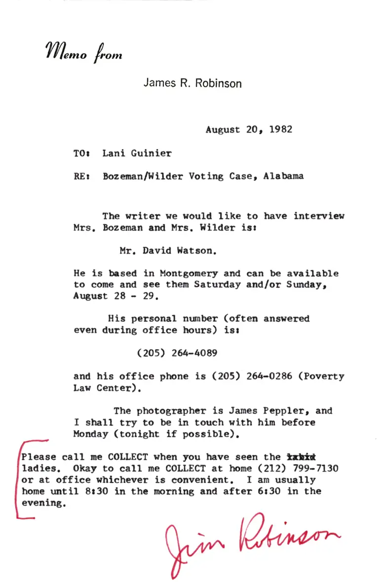 Memorandum from Robinson to Guinier preview
