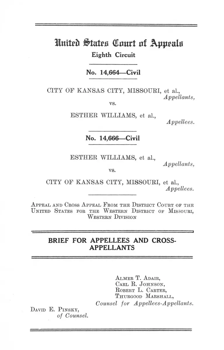 City of Kansas City, Missouri v. WIlliams Brief for Appellees and Cross-Appellants preview