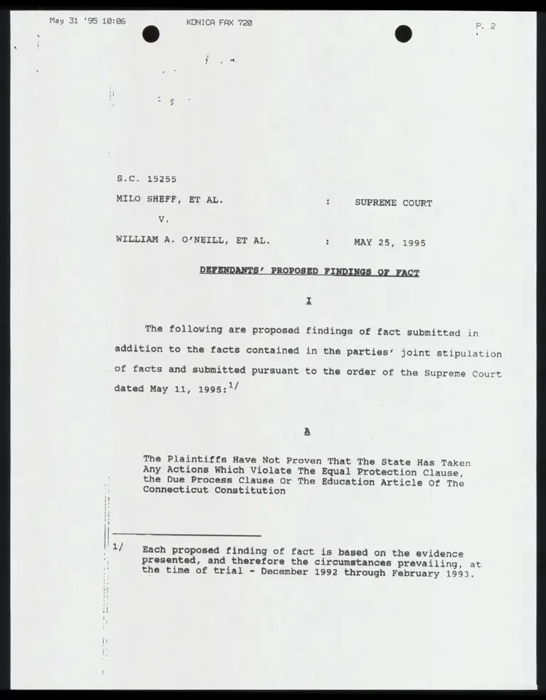 Defendants' Proposed Findings of Fact preview