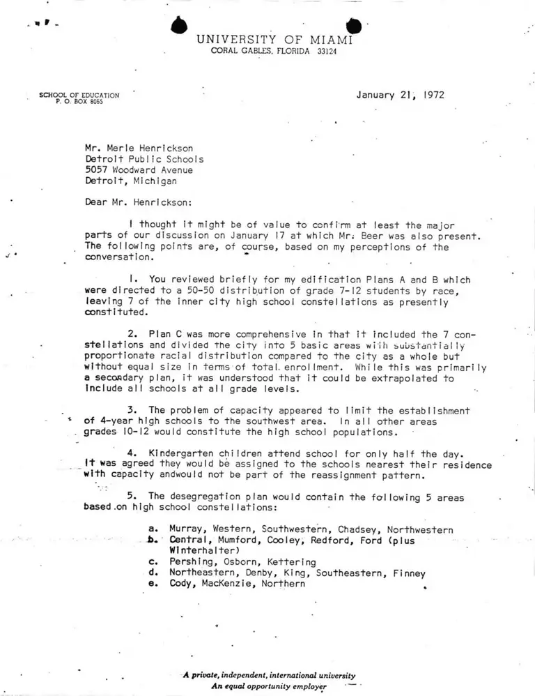 Correspondence from Foster to Henrickson preview